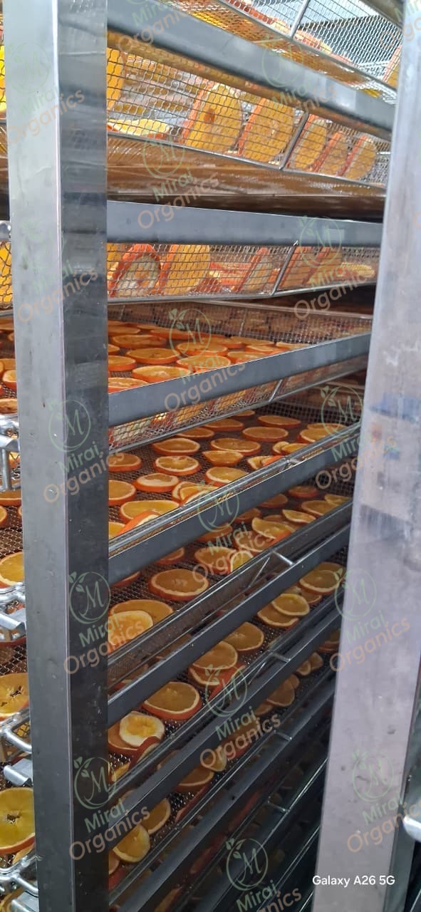 Packed Mirai Organics dehydrated produce
